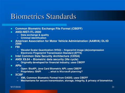 nist biometric data requirements